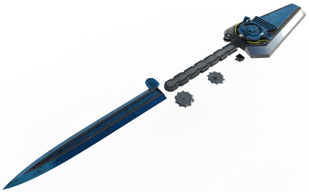 fbxモデル 盾剣/鋸「Slaughter」