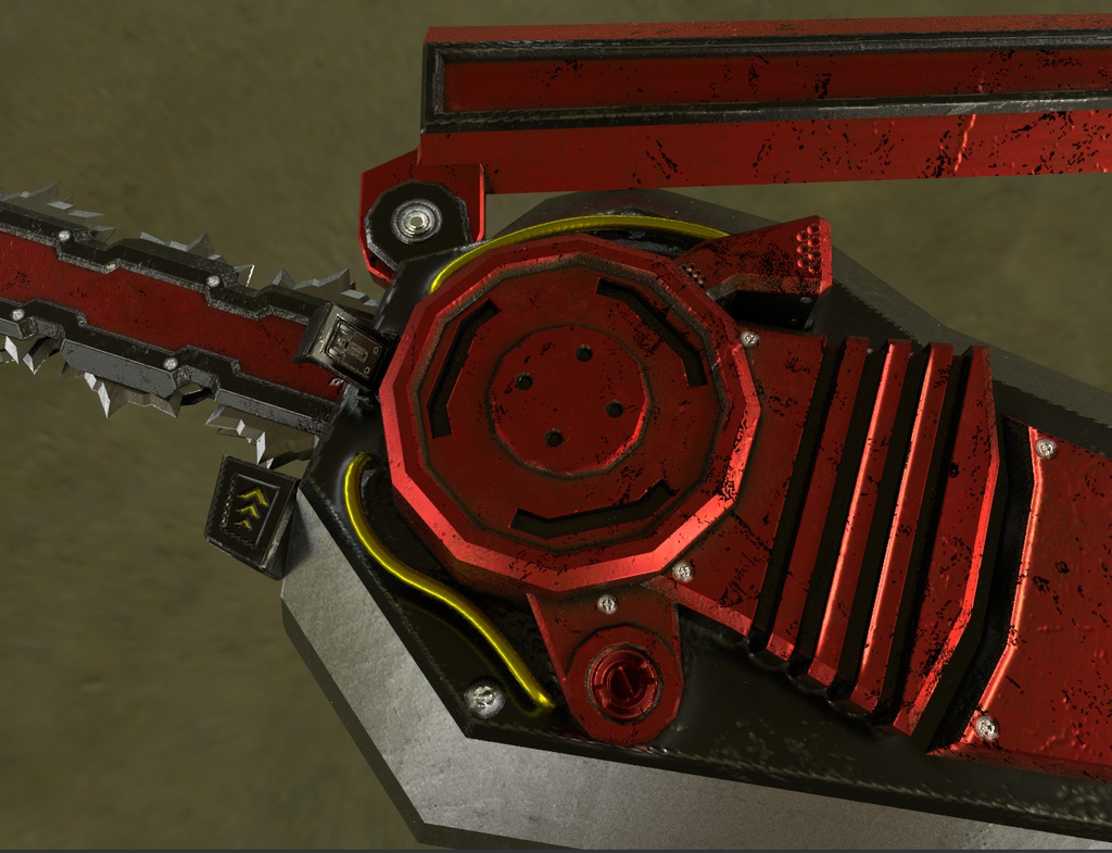 fbxモデル 盾剣/鋸「Slaughter」