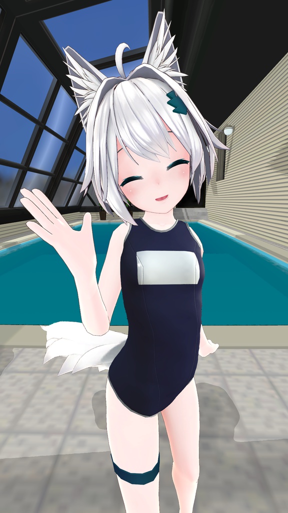 「ミーシェ」用衣装モデル 『スクールスイムスーツ』(v1.1)