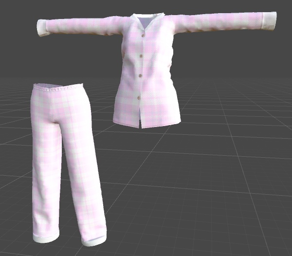 「ミーシェ」用衣装モデル 『パジャマ』v1.01