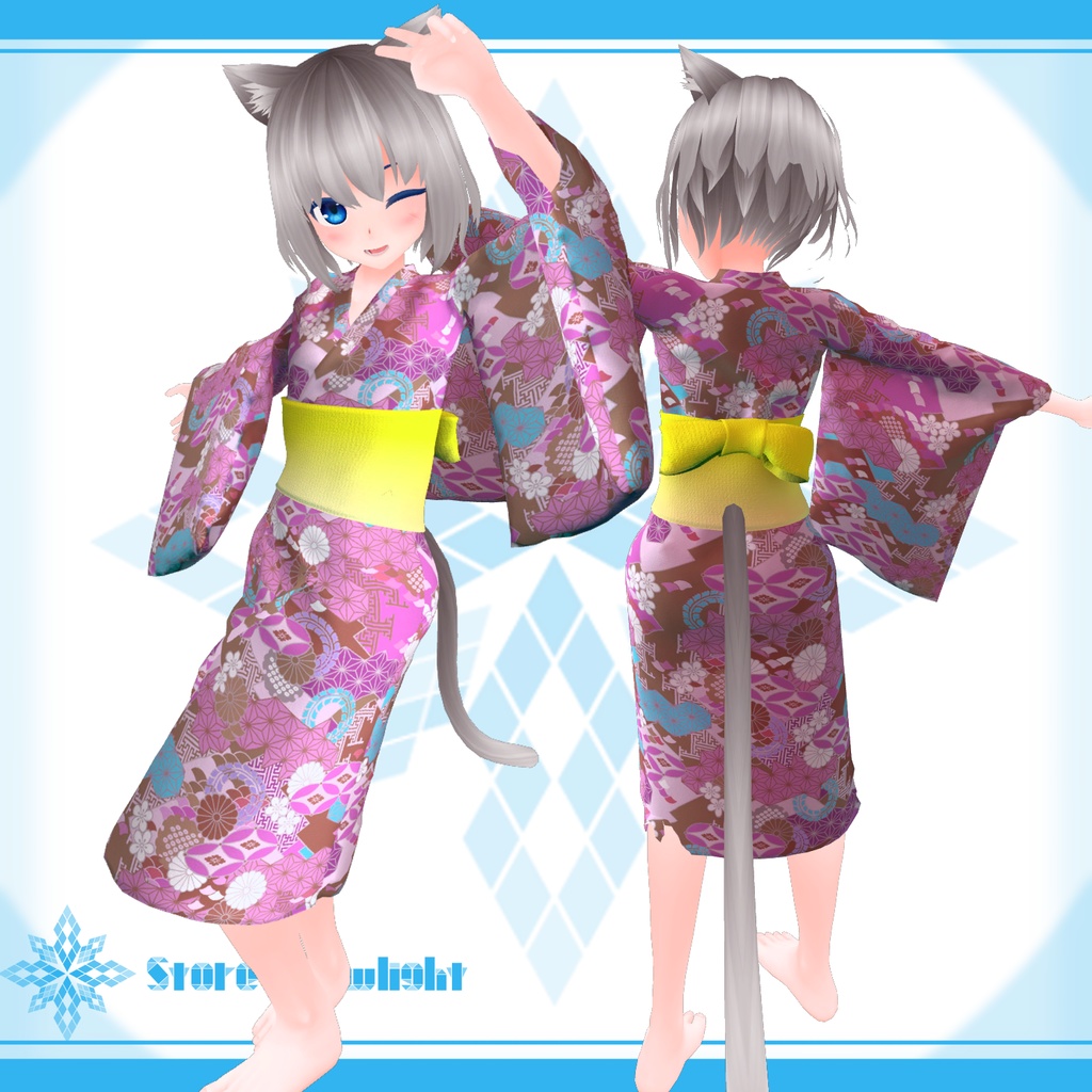 「キッシュ」素体用衣装モデル 『ゆかた』