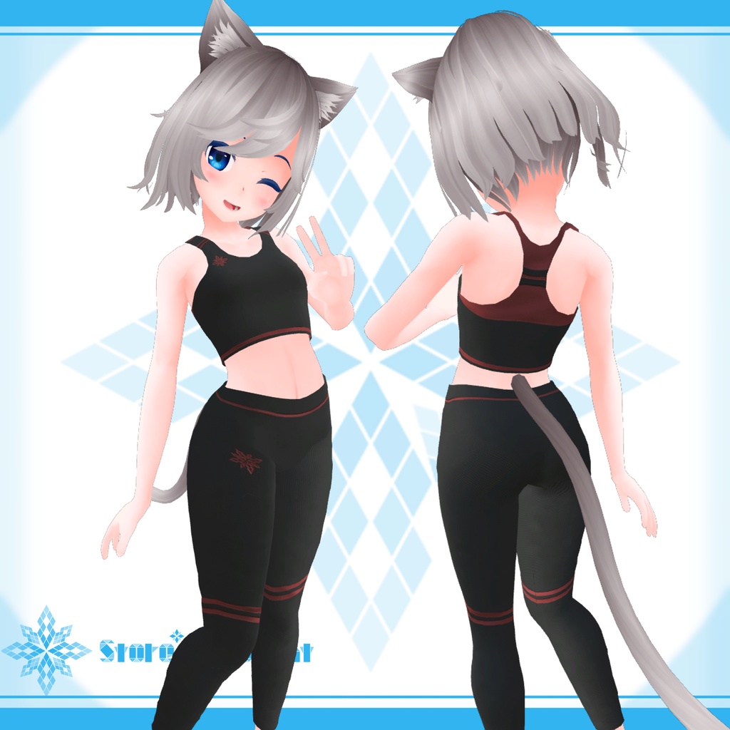 「キッシュ素体」用衣装モデル 『スポーツウェア&ウィンドブレーカー』