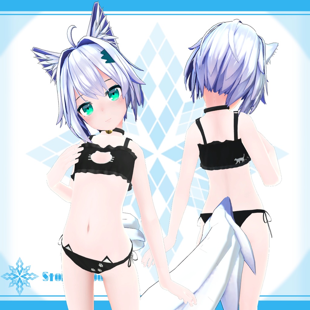 「ミーシェ」用衣装モデル 『ねこランジェリー(首輪つき)』