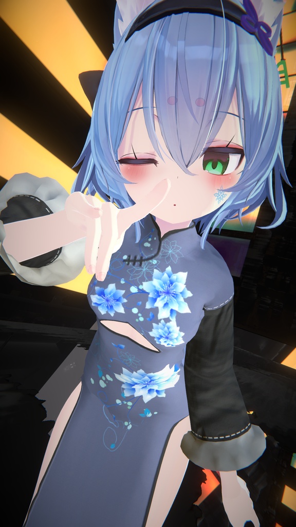 「幽狐族のお姉様」用衣装モデル 『スリーブチャイナドレス』(v1.1)