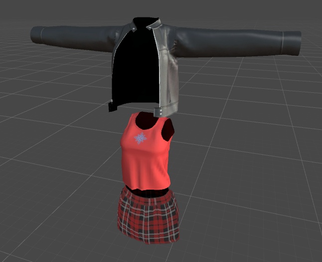 「幽狐族のお姉様」用衣装モデル 『革ジャンすたいる!』(v1.1)