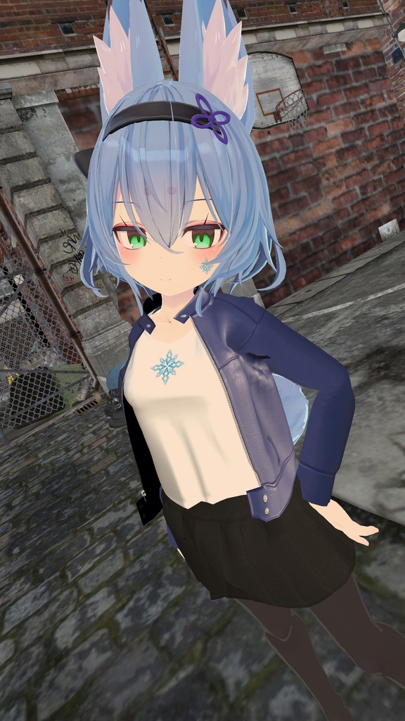 「幽狐族のお姉様」用衣装モデル 『革ジャンすたいる!』(v1.1)