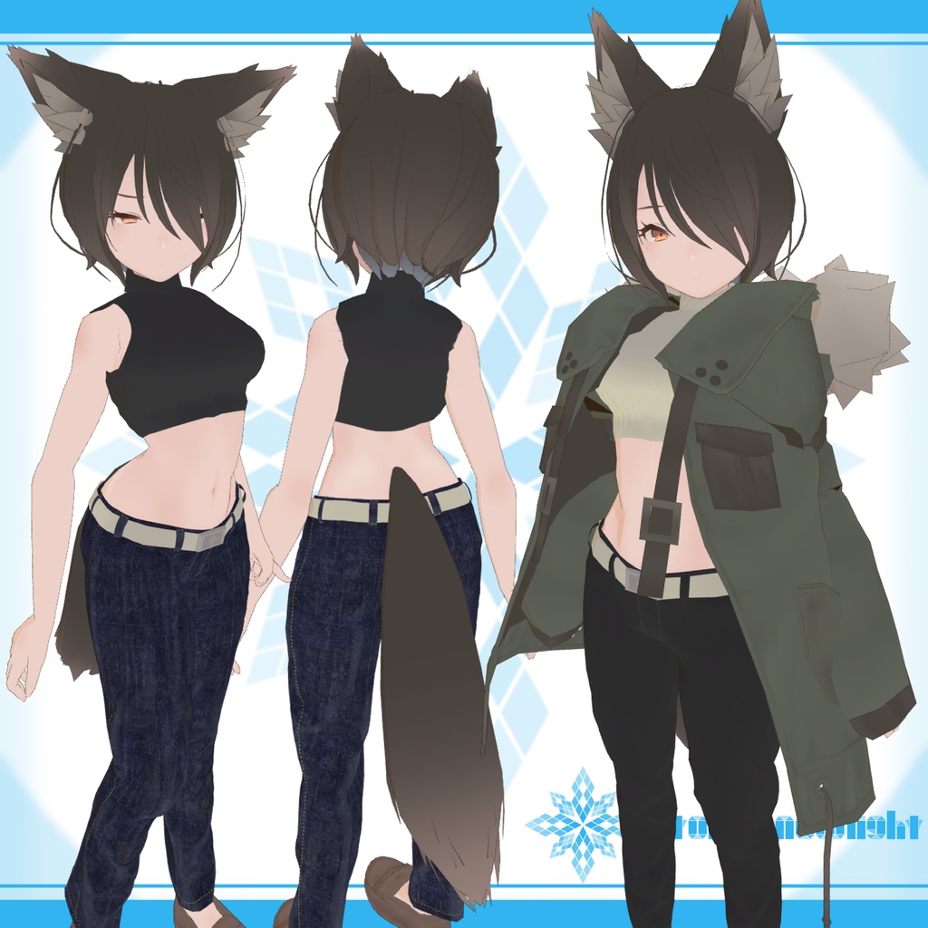 「狼少女 A」用衣装モデル 『ハイネックカジュアル』