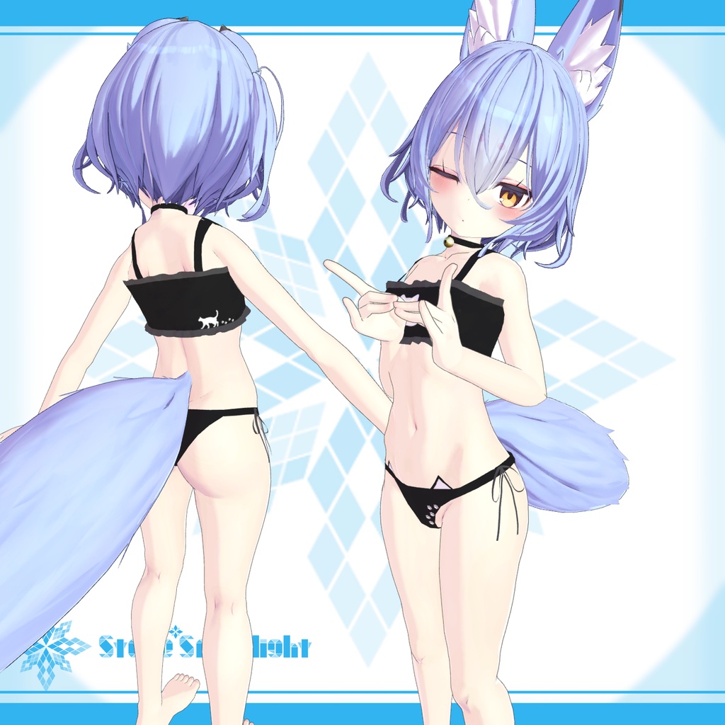 「幽狐族のお姉様」用衣装モデル 『ねこランジェリー(首輪つき)』