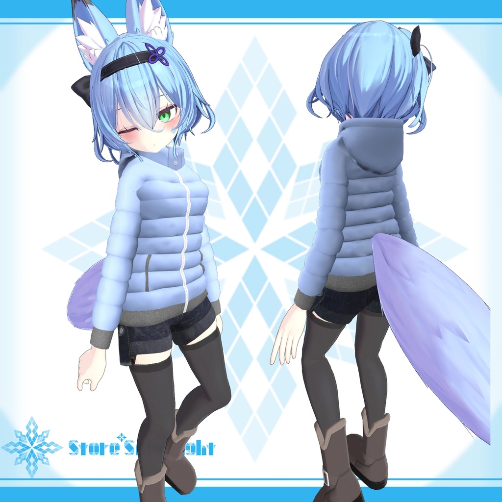 「幽狐族のお姉様」用衣装モデル 『ダウンジャケット』(v1.1)