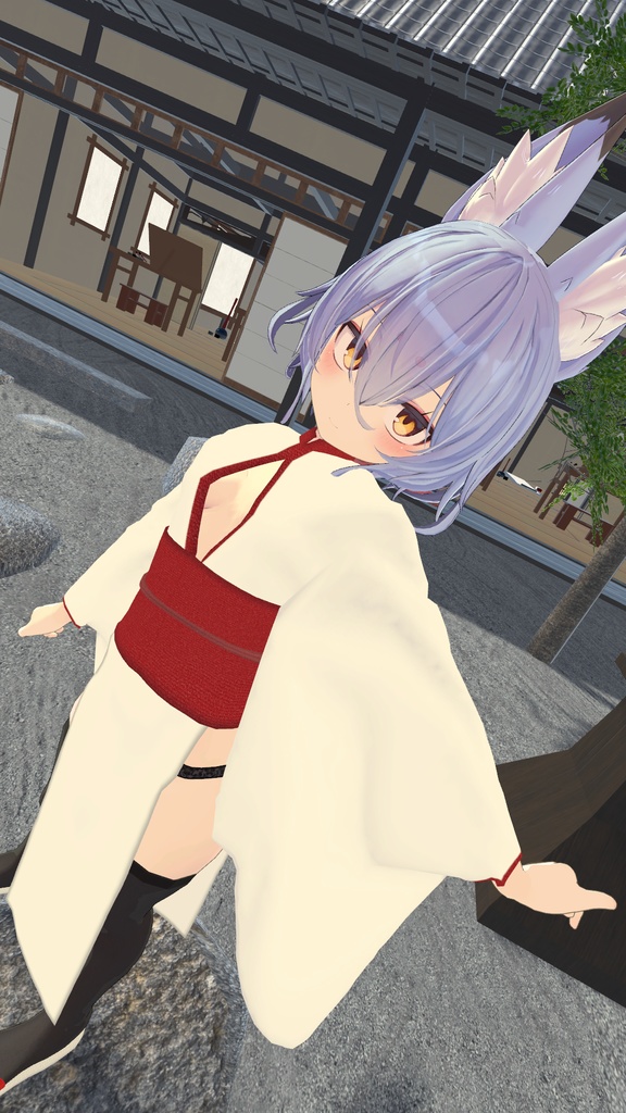 「幽狐族のお姉様/ミーシェ/京狐」用衣装モデル『白鶴(はくつる)』