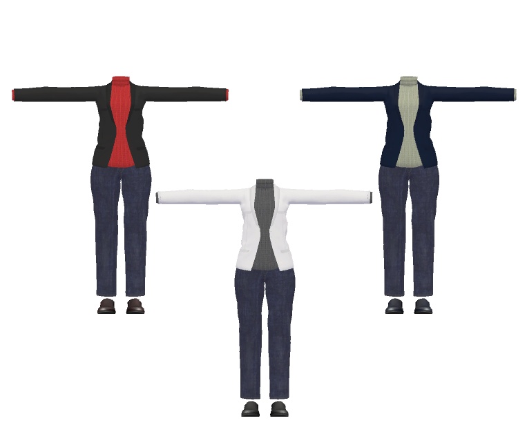 「幽狐族のお姉様」用衣装モデル『ニット&ジャケット』