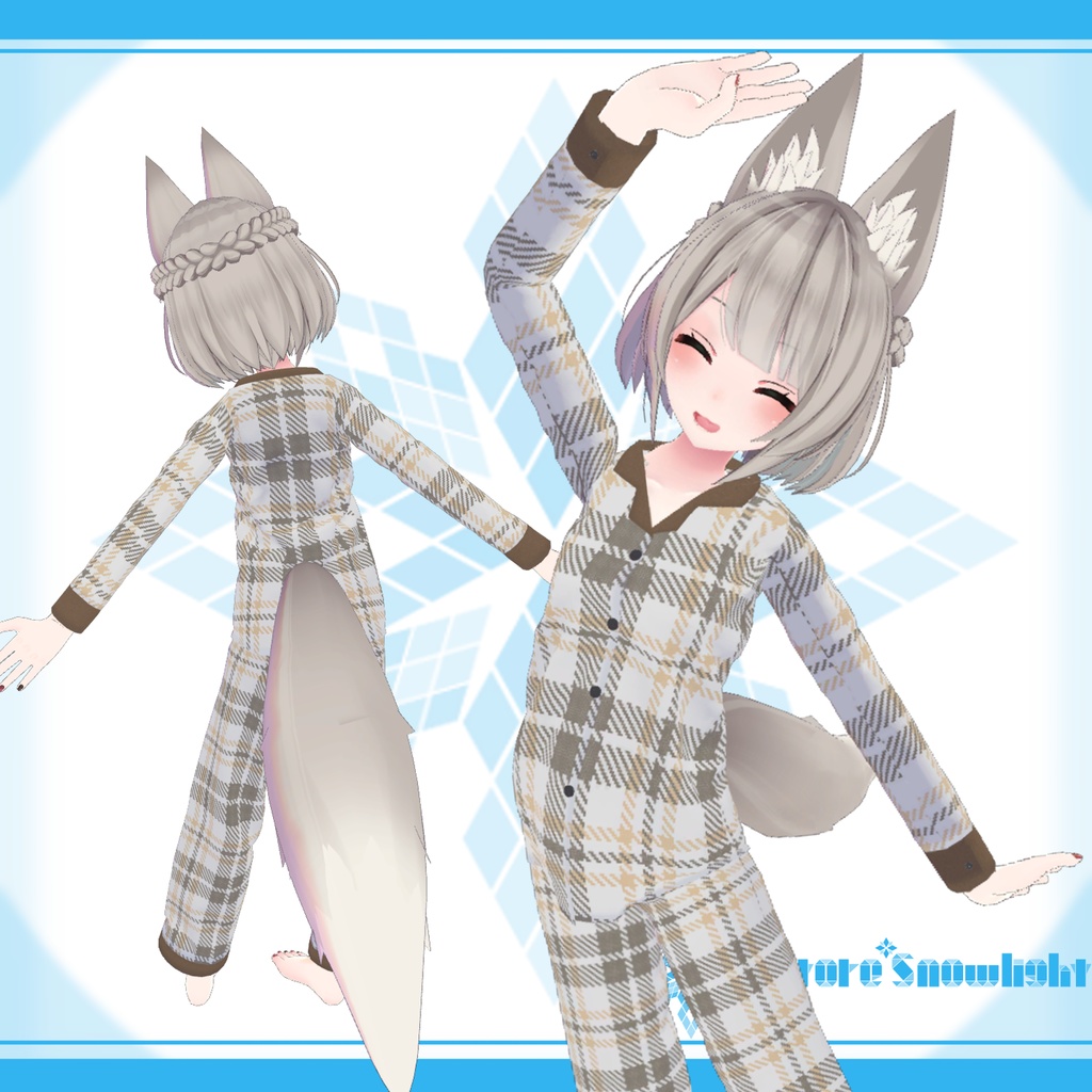 「京狐」用衣装モデル『パジャマ』v2.0