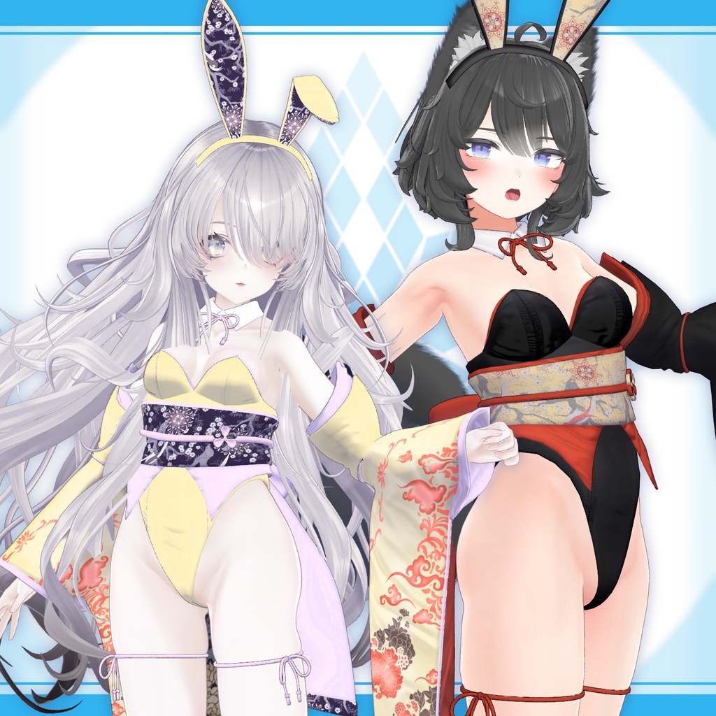 [20モデル対応]衣装モデル『バニースーツ:雪うさぎ』 缩略图 13