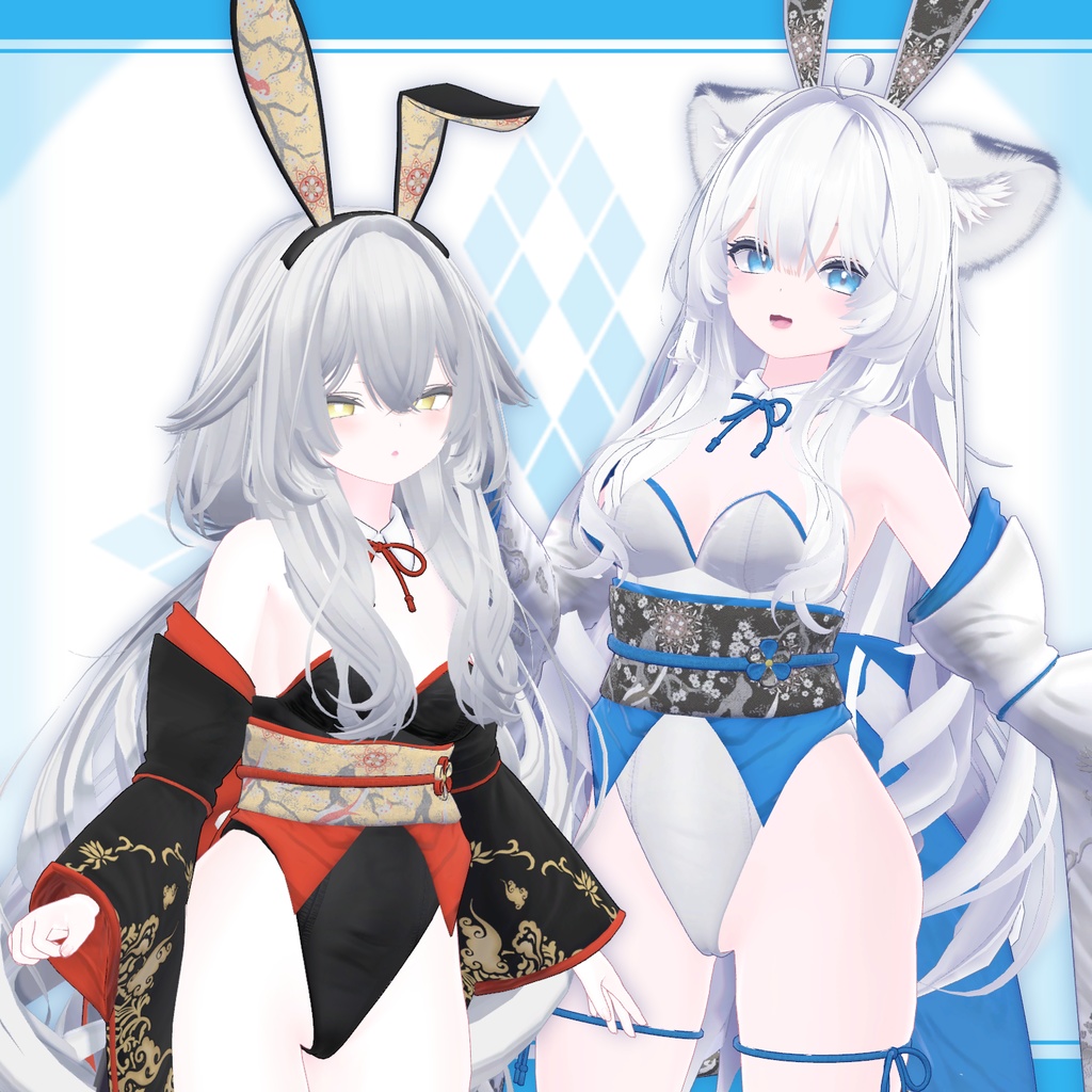 [20モデル対応]衣装モデル『バニースーツ:雪うさぎ』 缩略图 11