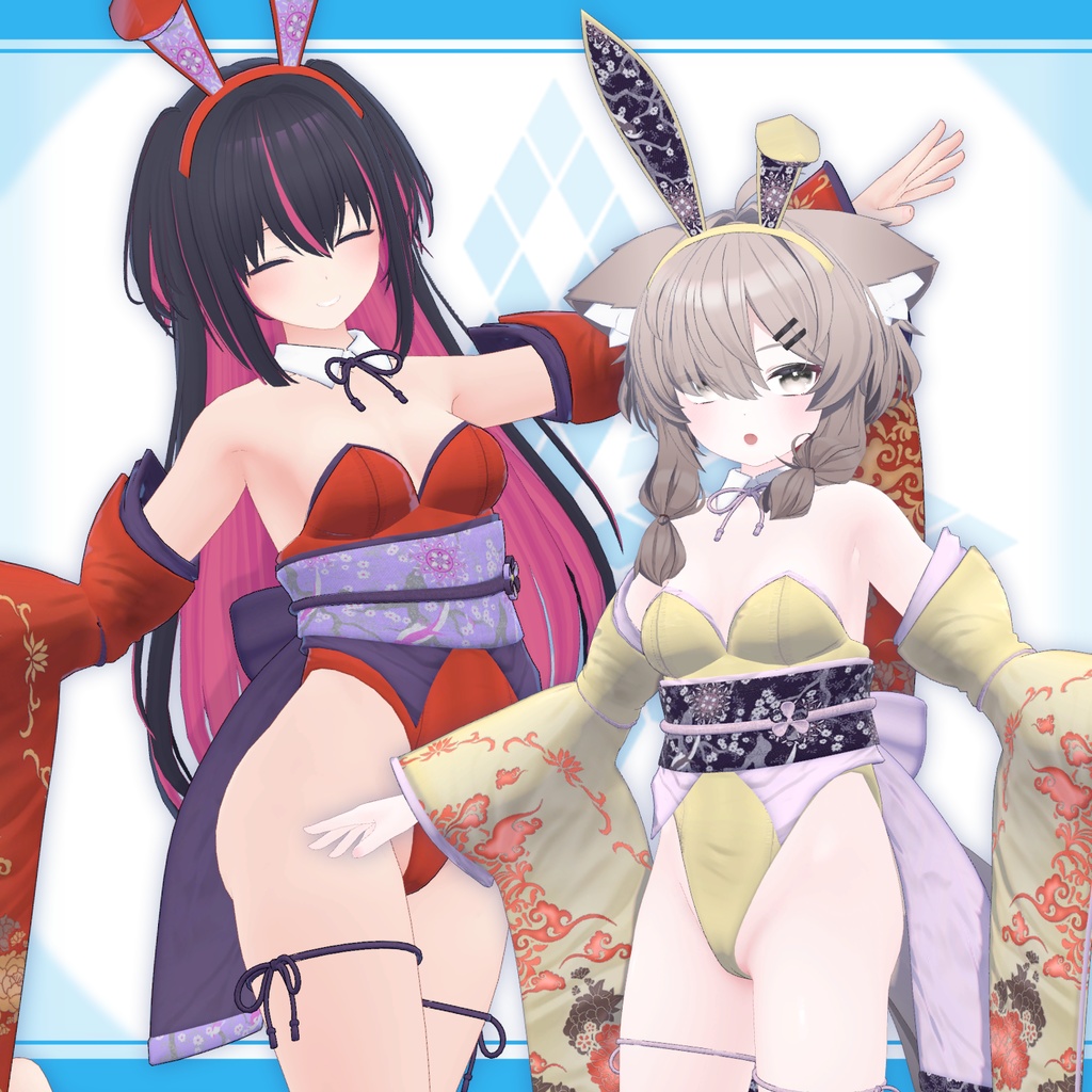 [20モデル対応]衣装モデル『バニースーツ:雪うさぎ』 缩略图 12