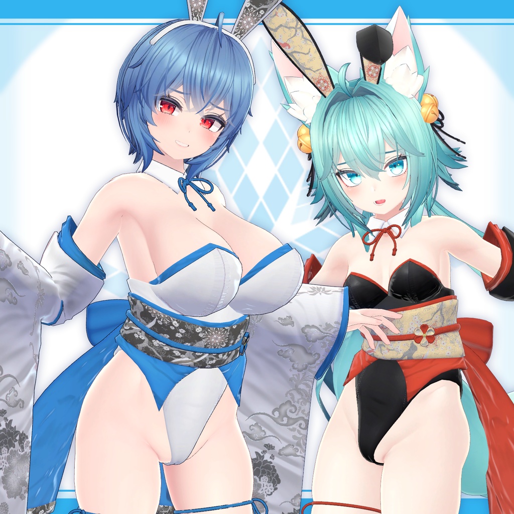 [20モデル対応]衣装モデル『バニースーツ:雪うさぎ』 缩略图 7