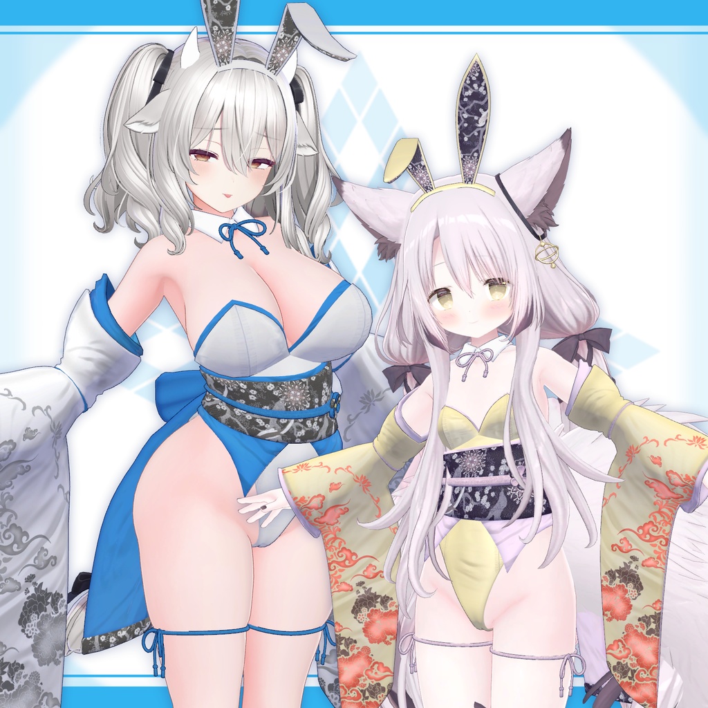 [20モデル対応]衣装モデル『バニースーツ:雪うさぎ』 缩略图 15
