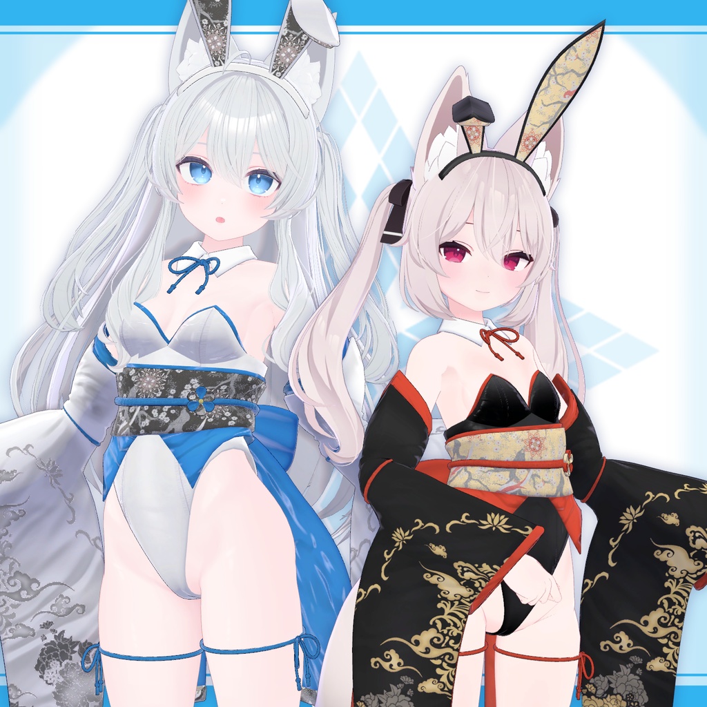 [20モデル対応]衣装モデル『バニースーツ:雪うさぎ』 缩略图 10