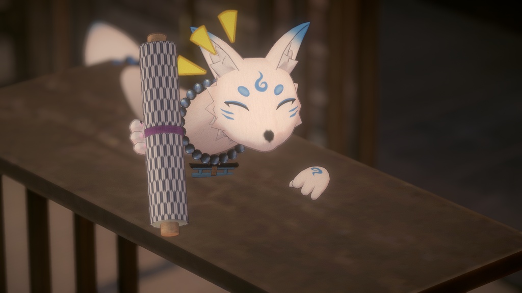 オリジナル3Dモデル「管狐(Kudagitsune)」