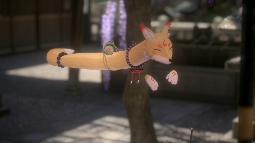 オリジナル3Dモデル「管狐(Kudagitsune)」