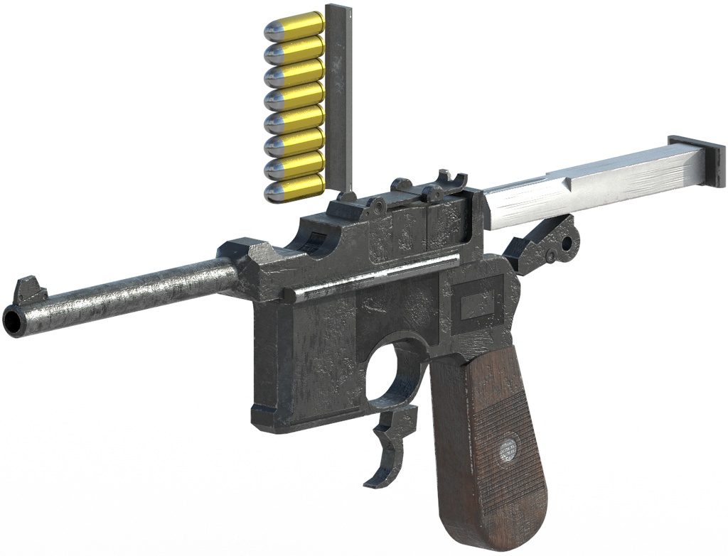 fbxモデル ハンドガン「N96」v1.11