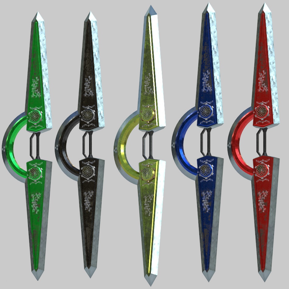 fbxモデル 両刃剣「Revolve」