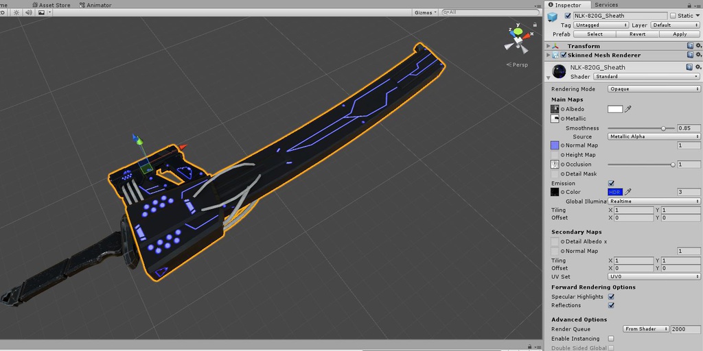 fbxモデル 銃鞘刀「NLK-820G」