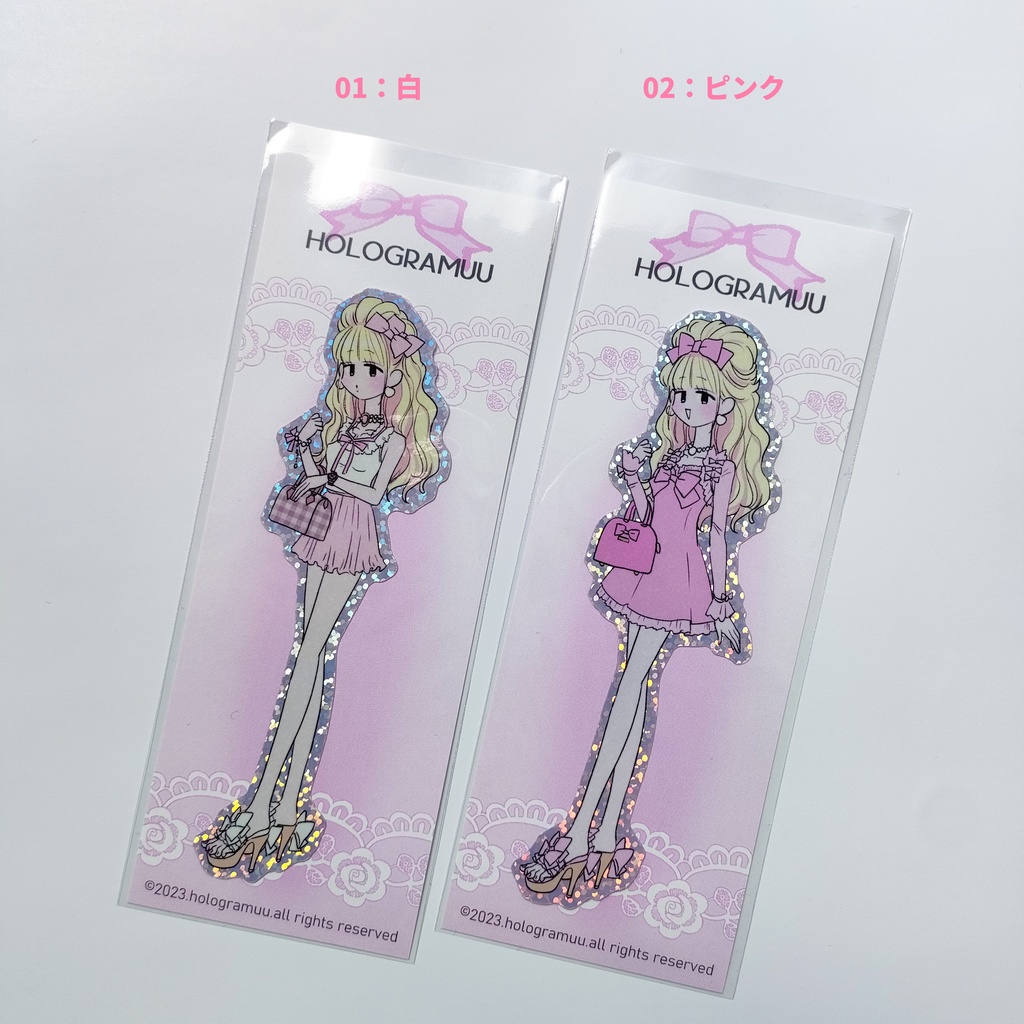 ホログラムダイカットシール:姫ギャル