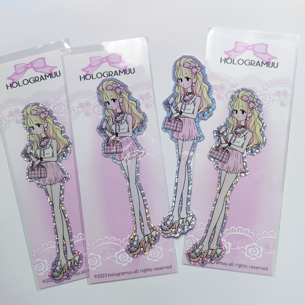 ホログラムダイカットシール:姫ギャル