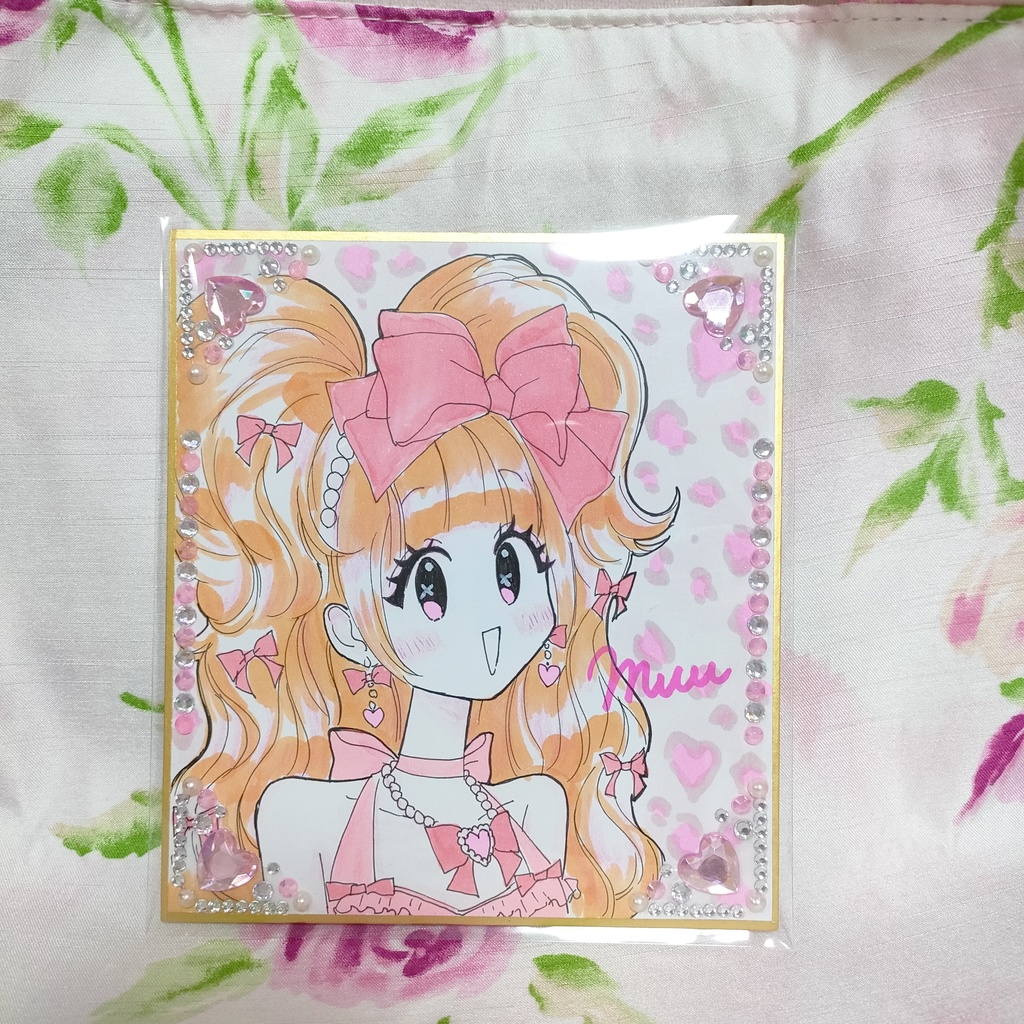 ♡１点物原画♡描き下ろし色紙♡くるみちゃん①