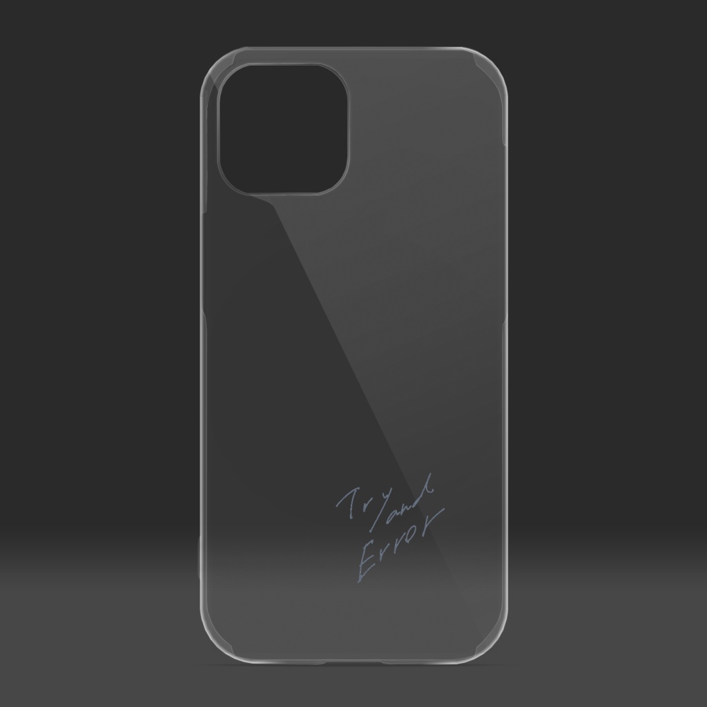 トライ&エラー ロゴ入り透明スマホケース