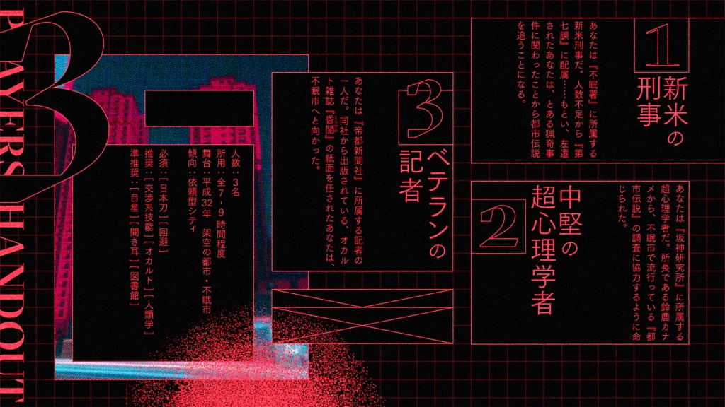 【平成CoC】不眠怪異聞