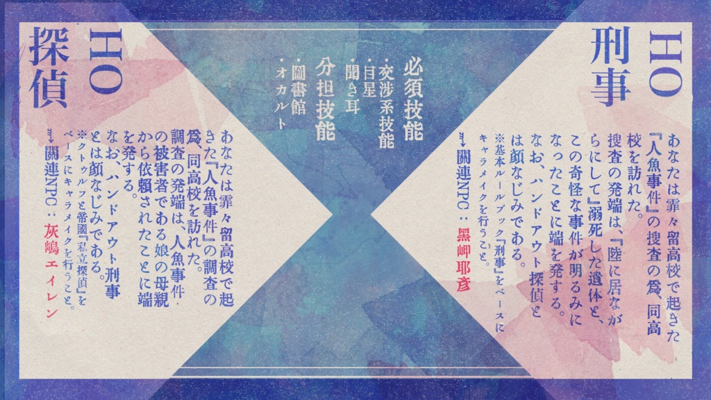 【昭和CoC】人魚の箱庭【SPLL:E198112】