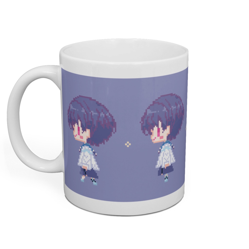 お家で一緒!~弟魔女セイラドット絵マグカップ~歩行Ver.