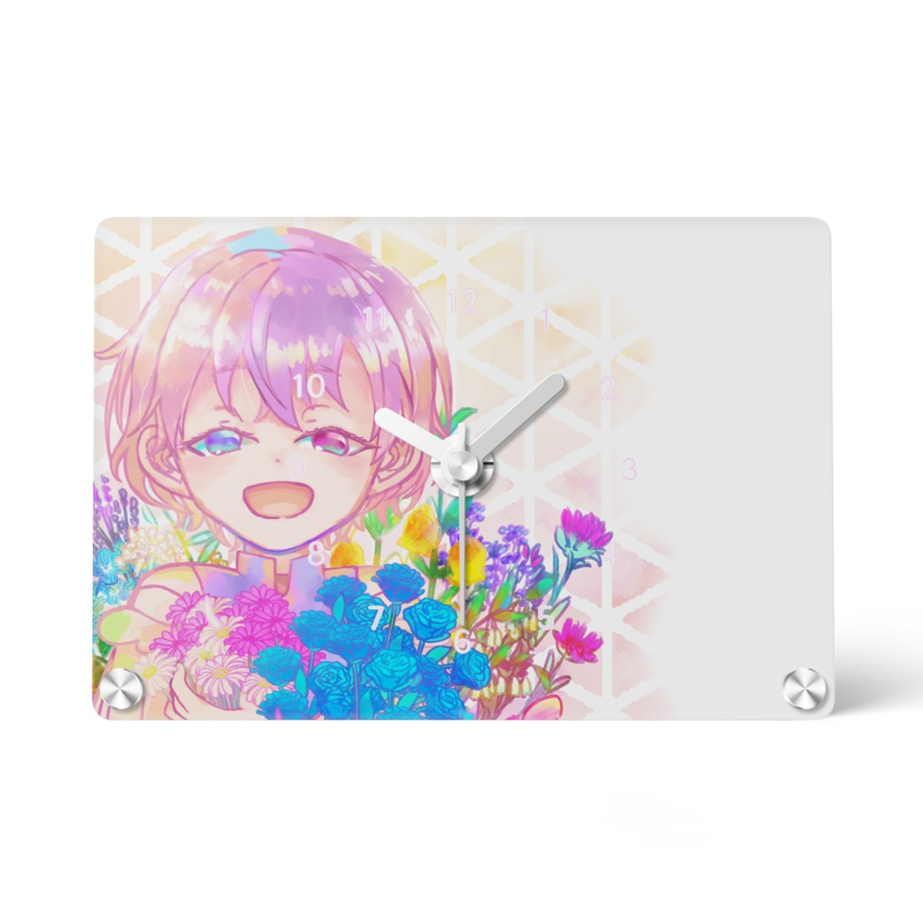 弟魔女セイラアクリル時計~Ver.flowery~