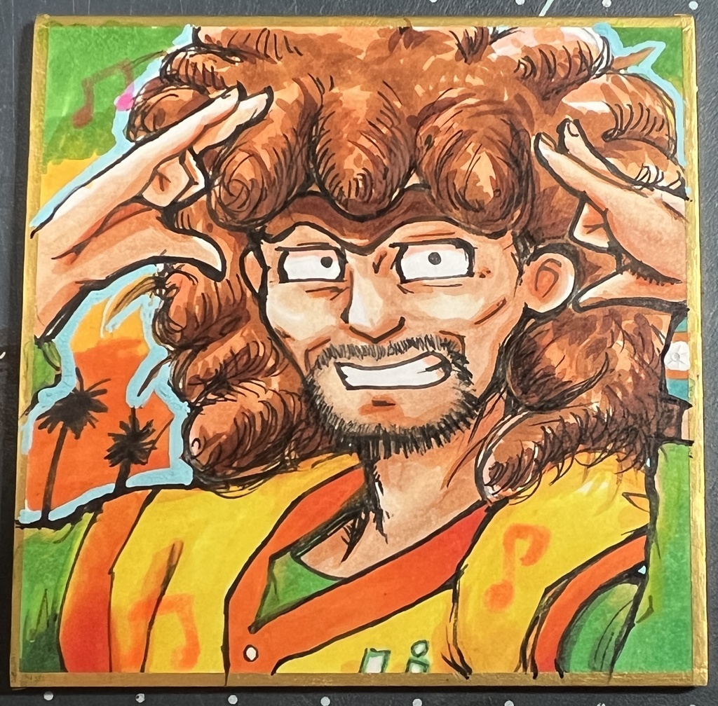 色紙　ジャムおじ