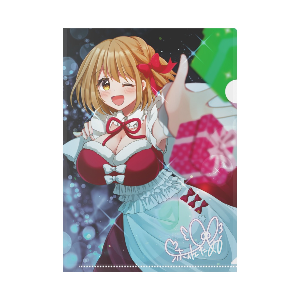 サンタたぬちゃんクリアファイル