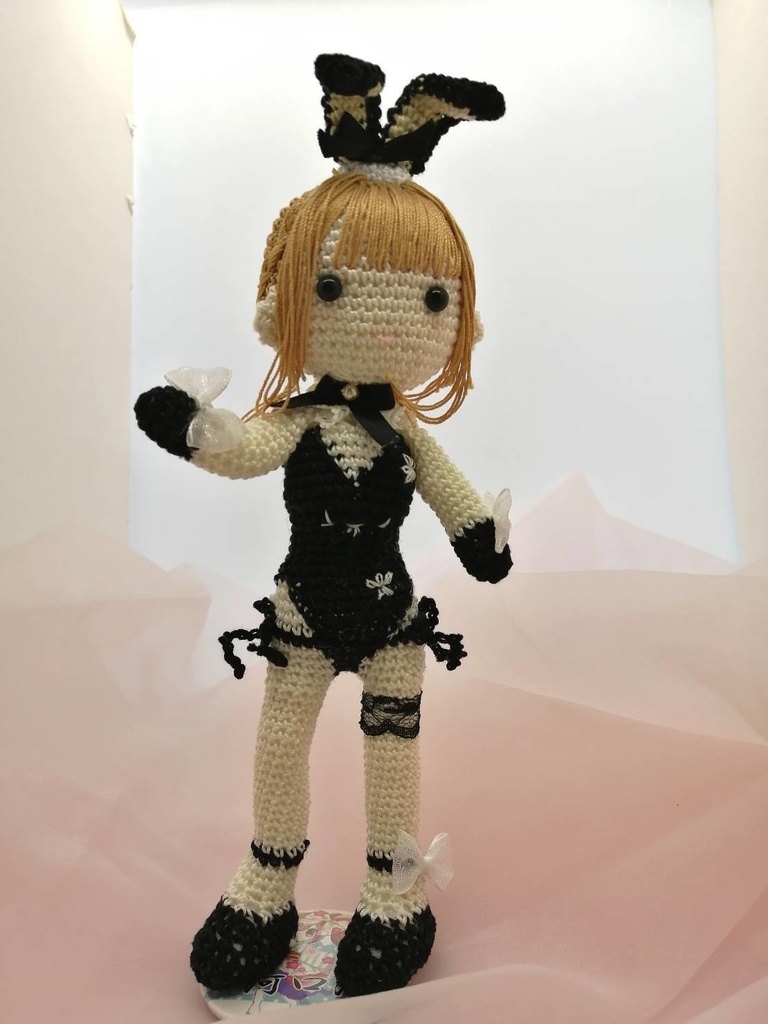 たぬちゃんバニー衣装・かしこいたぬき編みぐるみ