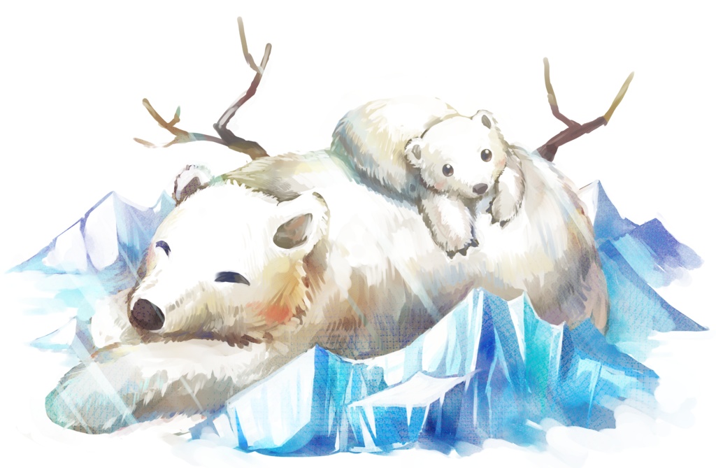 ホッキョクグマステッカー