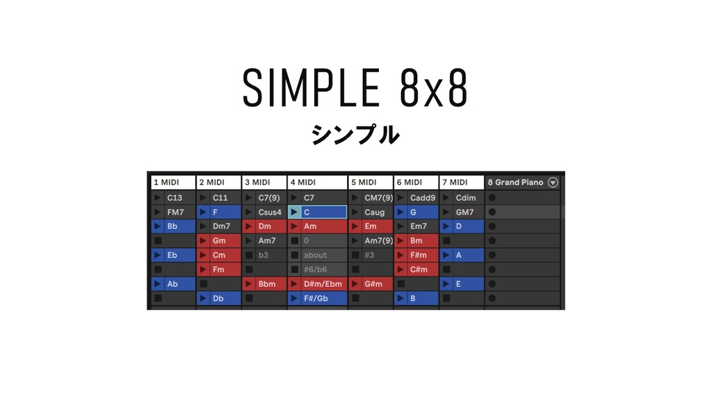 Ableton Live 作曲らくらくコード表【コード進行集付き】