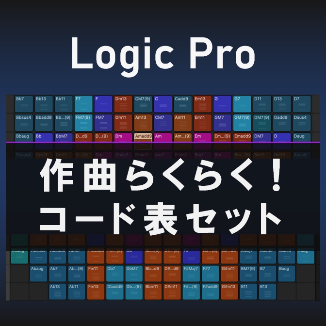 LogicProX 作曲らくらくコード表セット　
