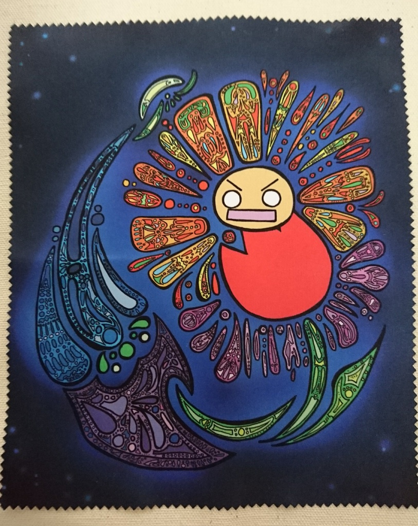 不思議シリーズ 花咲くマユペロメガネ拭き F0004