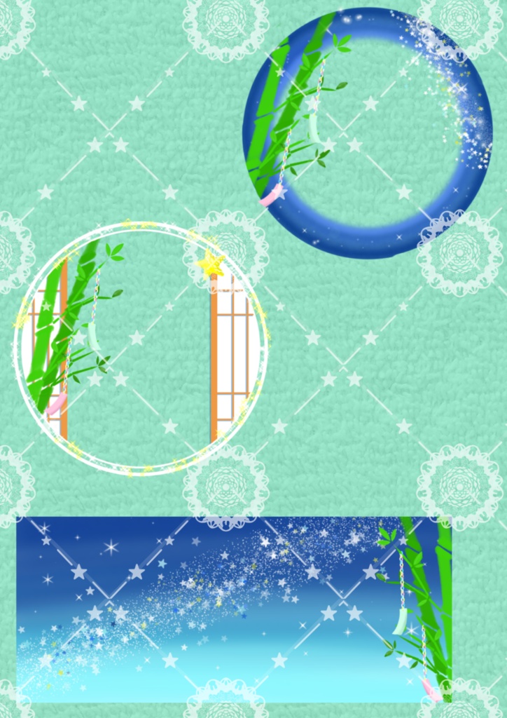 【IRIAM素材】七夕 アイコンリング ヘッダー