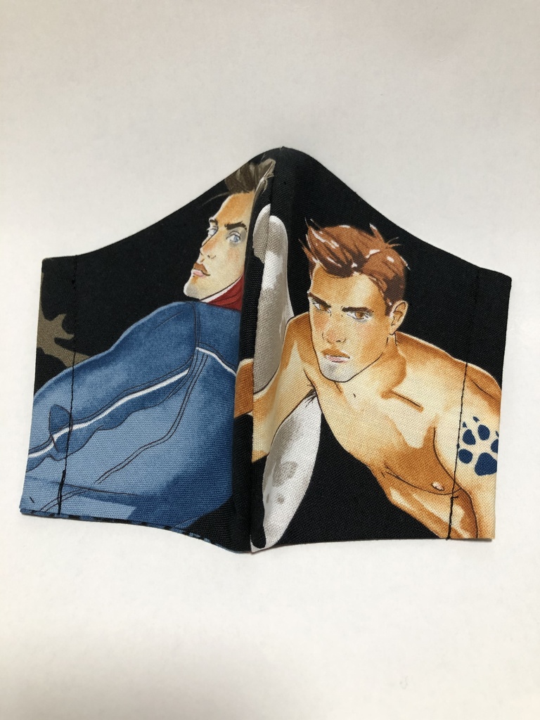 ハンドメイドマスク Usaコットン 吸血鬼 狼男 九十九堂 Booth