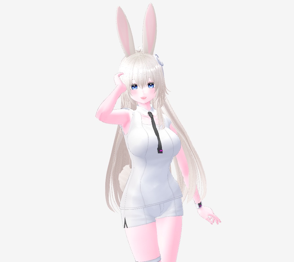 ミラリ-mirari-1.1【ウサ耳、ウサしっぽ】【オリジナル3Dモデル】