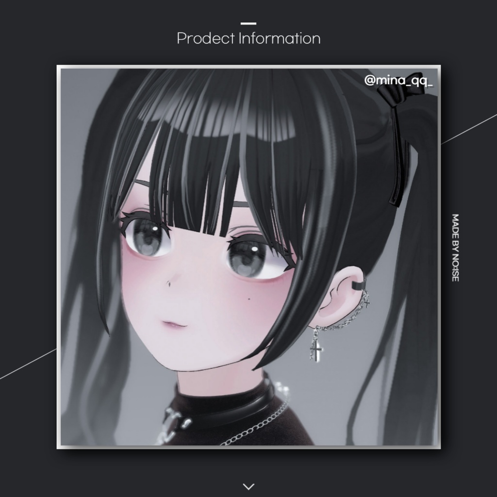 Cross chain earrings For Grus, Kikyo, Selestia