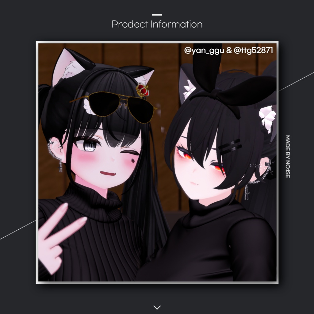 Cross chain earrings For Grus, Kikyo, Selestia