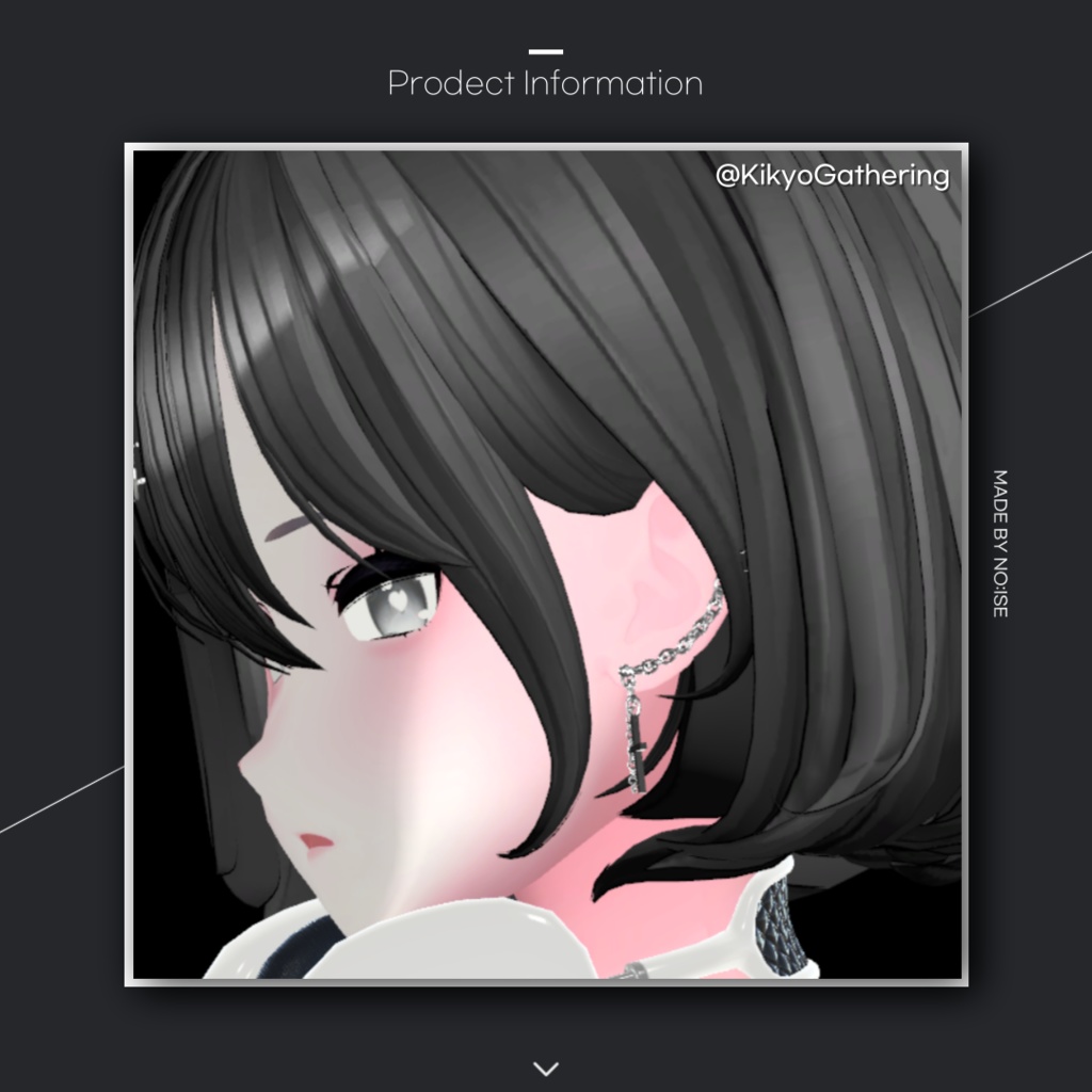 Cross chain earrings For Grus, Kikyo, Selestia