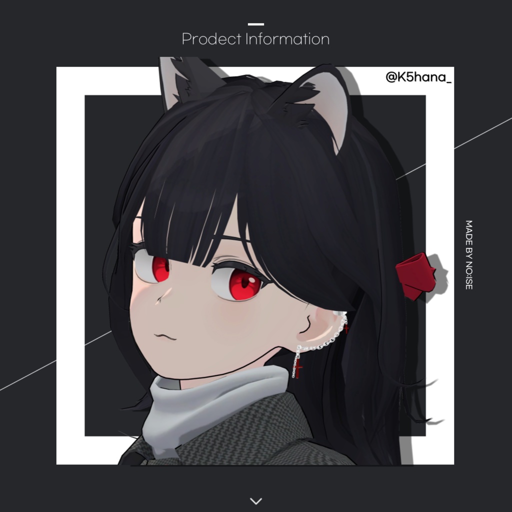 Cross chain earrings For Grus, Kikyo, Selestia