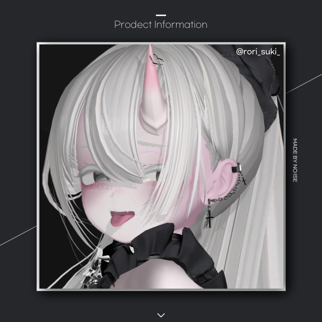 Cross chain earrings For Grus, Kikyo, Selestia